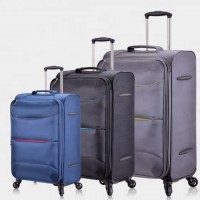 High quality waterproof fabric soft trolley luggage with TSA lock Modern fashion trolley travel luggage bag Oxford heavy luggage