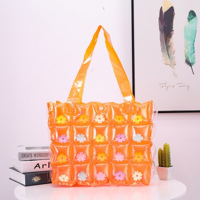 Custom printed PVC Bubble Beach Bag Women Hand Bag Inflatable Bag