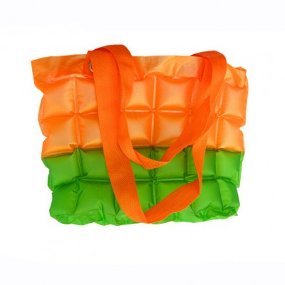 Cute Jelly Candy Color PVC Bubble Beach Bag Women Hand Bag Inflatable Bag