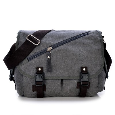 Factory direct men's canvas sling shoulder bag European and American style Messenger casual bag crossbody bag