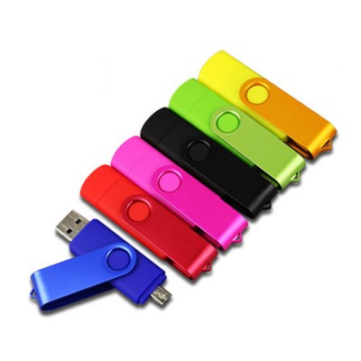 Wholesale OTG USB Flashdrive plastic swivel USB flashdrive customized USB memory stick