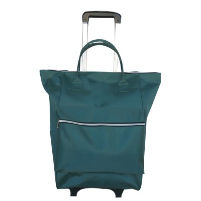 wholesale 600D tote bag custom logo foldable shopping bag market two wheel trolley replacement bag