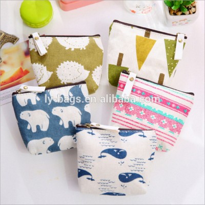 Wholesale Canvas Coin Purse Girl Bag Women Wallet