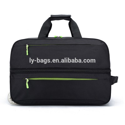 2018 Fashion Strong Luggage Bag Nylon Trolley Bag With 4 Wheels