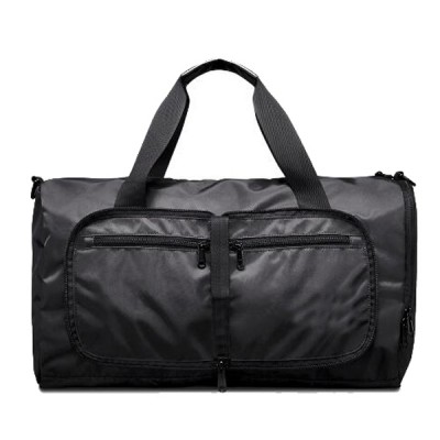 2017 folding and big capacity travel duffel bag gym bag with shoe compartment