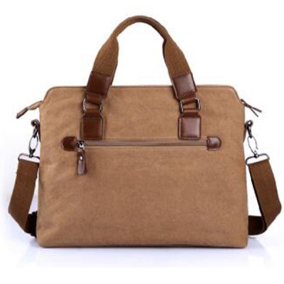 2017 Stylish canvas briefcase business men laptop hand bags with shoulder strap