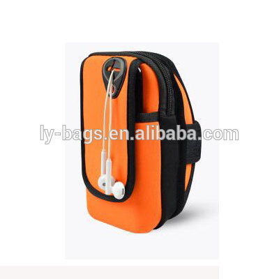 Chinese quanzhou supplier custom cheap Neoprene running mobile phone carry bag sports arm bag