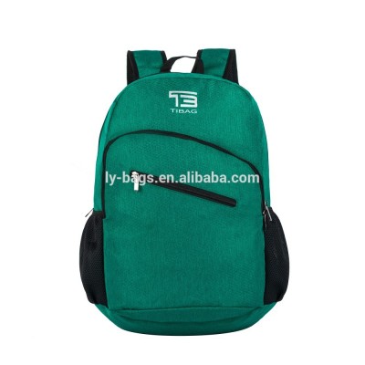 Packable Waterproof Dark Green Backpack Fashionable School Bag