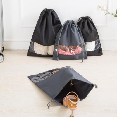 factory wholesale custom promotion waterproof travel shoe storage bag drawstring tote organizer