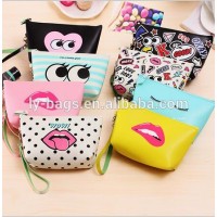 Lady promotion Pu makeup cosmetic bag