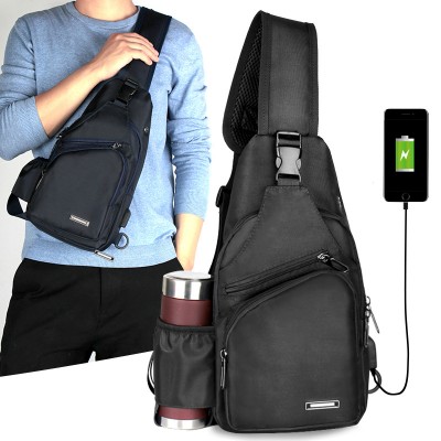 Fashion Men's Chest Bag Multifunctional Sling Bag Large Capacity Crossbody Bag