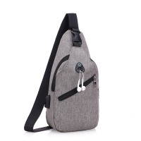 Promotional Men's Chest Bag With USB Charging Port Multifunctional Sling Bag Crossbody Bag